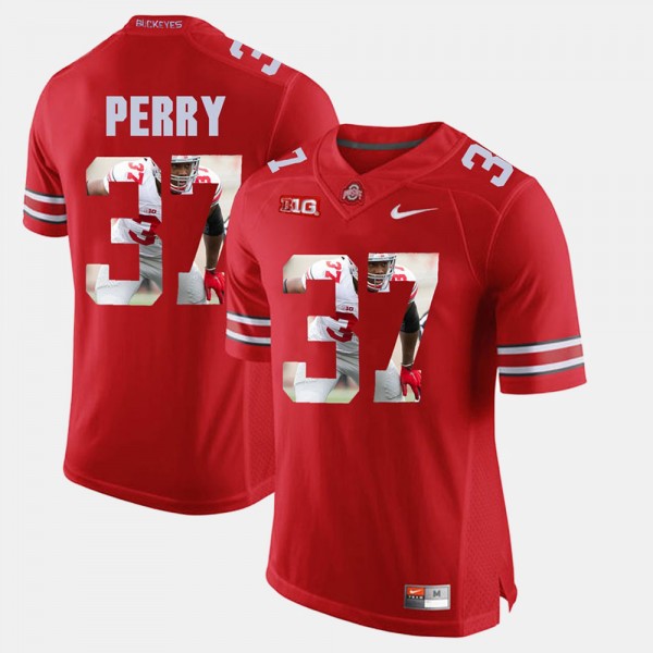 Ohio State Buckeyes Joshua Perry Men's #37 Scarlet Pictorial Fashion College Football Jersey 2404GCSE7